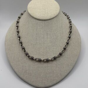 Premier Design Silver Tone Collar Linked Necklace 18 inches Preowned